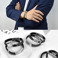 手環 鋼製矽膠鋼索手環【NA521】