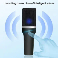 1 Set Creative USB Microphone Precise Sound-Pick-up Anti-interference Desk Microphone for Online Teaching PC Microphone