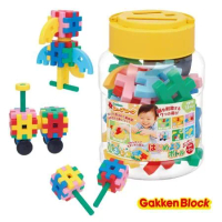 Gakken-日本學研益智積木-初階入門桶(1歲6個月+/益智玩具/STEAM教育玩具)