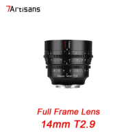 7Artisans 14mm T2.9 Full Frame Large Aperture Manual Spectrum Cine Lens For Sony E ZVE10 Nikon Z Leica TL SIGMA FP Canon RF R5