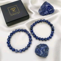 Gelang Batu Blue Spot Stone Asli / Natural Blue Spot Stone Bracelet
