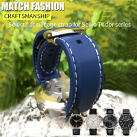 18mm 20mm 22mm Soft Natural Rubber Watch Band Fit for HUAWEI GT SEIKO SKX IWC Tudor 19mm 21mm Silicone for Tissot Diving Strap