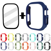 Protective Film + Cover For Apple Watch 8 Ultra 49mm Hard PC Hollow Frame Bumper For iWatch Series 8 Case Transparent Accessorie