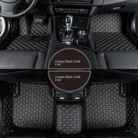 YUCKJU Custom Leather Car Mat For Volkswagen All Models Polo Golf 7 Tiguan Touran Jetta CC Beetle vw Auto Accessories