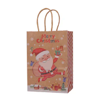 New Arrive 6 Styles Merry Christmas Paper Gift Bags for Christmas Snack Clothing Present Box Packing Xmas Bag