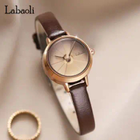 LABAOLI Women Leather Watches Creative Dial Rose Gold Women Bracelet Watches For Ladies Wrist Watches Quartz High Quality 2023