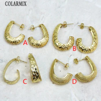 10 Pairs Hoop earrings Geometric18k gold Plated Hoop earrings Jewelry earrings Fashion earrings 30156