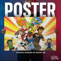 Poster Pokemon Custom Artpaper Dekorasi Kamar Anime Pikachu Charizard Hiasan Dinding Aesthetic A1 90