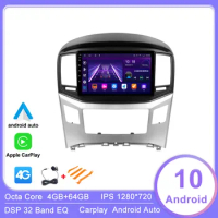 9'' Android 10 Car Multimedia Player Stereo Radio for Hyundai H1 2 Starex 2017-2018 Navigation Bluetooth DSP IPS USB MP3 4G
