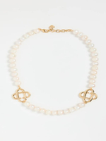 สร้อยคอ รุ่น MEDIUM PEARL LOGO NECKLACE สี GOLD/PEARL
