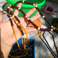 tasbih tijani tempurung kelapa warna merah manggis