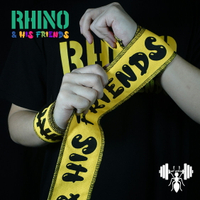 RHINO綜合體能訓練CrossFit雙層舉重臥推專業純棉俯臥撐防護護腕