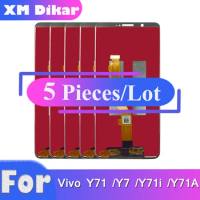 5 Pieces New LCD For Vivo Y71 Y7 Y71i Y71A LCD Display For V1731B 1724 1801 Display Screen Touch Digitizer Assembly Replacement