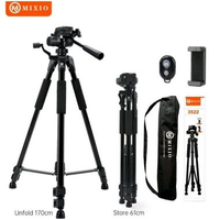 Original MIXIO 3522 170CM PRENIUM Tripod+Bluetooth Remote+BAG Profesional