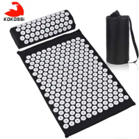 KoKossi Acupressure Massage Mat Pillow set Acupuncture mat Yoga Mat for Relieve Stress Back Neck Sciatic Pain Relaxation