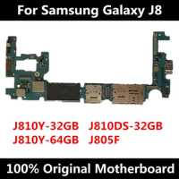 Unlock For Samsung Galaxy J8 J810Y J810DS J805F Motherboard Full Work Mainboard Logic Board With Chips For Galaxy J8