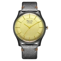 Alexandre Christie AC 8532 MH Jam Tangan Pria Signature Leather Strap Grey