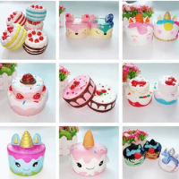 squishy big food Squeeze Toy Relieve Pressure Mobile phone pendant Squishy Jumbo Soft Slow Rising Toys Unicorn