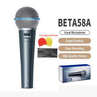 เหมาะสำหรับไมโครโฟนสตูดิโอ Shure Beta 58A ไมโครโฟนแบบซูเปอร์การ์โดอีด ไดนามิก ไม่มีสวิตช์ เหมาะสำหรั