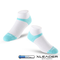 Leader X ST-06 Coolmax專業排汗除臭 機能運動襪 女款 白藍