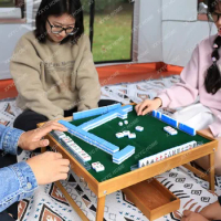 Small Mahjong Table Outdoor Camping Portable Hand Rub Sparrow Foldable Card Table Easy to Carry