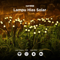 Promo TaffLED Lampu Solar LED Firefly Waterproof Floor 10 Heads Warm White - H-10 Murah