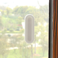 玻璃門拉手粘貼式簡易抽屜無痕強力免打孔吸盤移門窗推拉冰箱把手