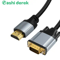 1080P HDMI-Compatible to VGA Cable Adapter Video Audio Male to Male HDMI to VGA Cable Converter For Projector Monitor Laptop