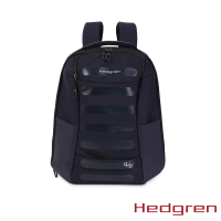 【Hedgren】COMBY SS系列 RFID防盜 L Size 15.6吋 雙格層 附雨套 後背包(深藍)