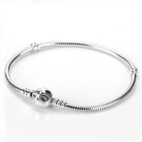 925 Sterling Silver Sparkling Bow Clap Bracelet Fit Original Charm Bracelet &amp; Bangle For Women Silver 925 Jewelry Gift