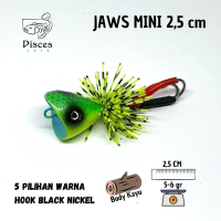 Jaws Frog Mini 2,5 cm Umpan Casting Gabus Snakehead Memancing ikan Pisces Lure