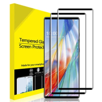 Screen Protector Glass For LG Wing Velvet 3D Curved Screen Protector Full Cover For LG Wing LG Velvet Fingerprint Unlock Glass