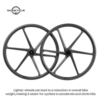 700c carbon road disc wheels 6 spokes V brake wheelset 700C road tubeless wheels 6 spoke gravel disc bicycle wheelset six spoke