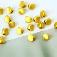 new arrival fine gold spacers 24 pure gold beads real gold 999 balls irregular gold charms 5mm