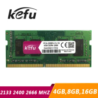 KEFU Laptop DDR4 4GB 8GB 16GB Memory PC4 2133Mhz 2400Mhz 2666Mhz 4G 8G 16G DDR4 2133 2400 2666 MHZ RAM notebook Memoria sodimm
