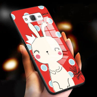 เคสกันกระแทกสำหรับ Samsung J7 2015 J700/J7CORE/J7 ช้าง กระจกนิรภัยเคลือบเงา ฝาหลัง