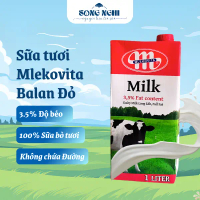 Sữa Tươi Nguyên Chất Tiệt Trùng MLEKOVITA 1 Lít - sữa tươi ba lan - nguyen lieu song nghi