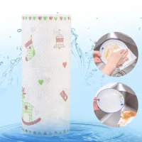 1 Roll Xmas Printed Kitchen Oil Adsorbing Paper Tissue Disposable Cleaning Towel Duster Cloth