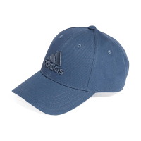 【adidas 愛迪達】棒球帽 Logo Cap 藍 可調式帽圍 刺繡 一體式 老帽 帽子 愛迪達(IR7904)