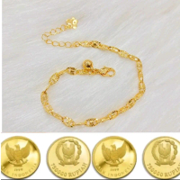 gelang tangan pecah kopi bahan koin gelang wanita Bracelets