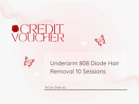 RBB Live Exclusive Physical Voucher - [ Underarm ] 808 Diode Hair Removal 10 Sessions Bundle