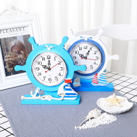 新款地中海系列舵手鐘表兒童房裝飾學生禮品家用座鐘時鐘精品