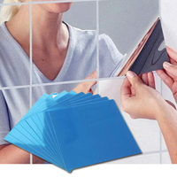 DIY鏡面貼紙(9入) 萬用防水隨身鏡 宿舍臥室浴室全身鏡 反光安全鏡