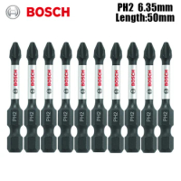 Bosch 50mm PH2 Tough Impact Screwdriving Bits Professional Driver Drill Bit Phillips #2 Bosch Go 2 Original High Hardness Tips