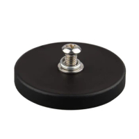 Strong Rubber Coated Magnets,Neodymium Magnets, Female Thread Magnet Base, Anti-Slip, Heavy Duty Mounting Magnet, M4, 6, 10, 20P