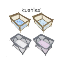 【kushies】棉絨寶寶遊戲床床包 74x107cm(床墊厚度7cm-春秋冬冷氣房適用)