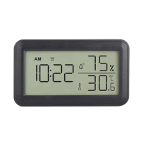 Thermometer Hygrometer Indoor With Alarm Clock, LCD Digital Thermometer, For Room, Living Room, Wine Cellar
