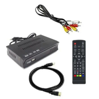 ISDB-T 1080P HD Set Top Box Terrestrial Digital Video Broadcasting TV Receiver with Cable for Brazil/Chile  EU Plug