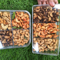 kacang mete toples tray 4 varian rasa asli wonogiri Mede Goreng Bawang Cokelat Food Snacks