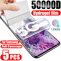 5Pcs Hydrogel Film for Samsung Galaxy S20 S22 S21 Ultra S10 S9 S8 Plus FE Screen Protectors for Samsung Note 20 10 9 8 Plus S23U